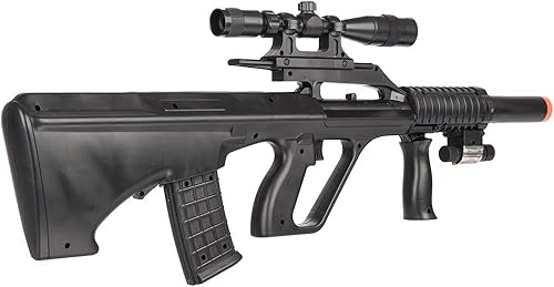 Miniatura 4 de Airsoft AUG Spring Power 230 FPS Airsoft Rifle con alcance ABS ligero con Waffle Mag