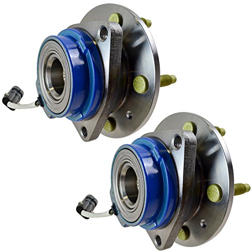 Image of TRQ Driver and Passenger Side Wheel Bearing and Hub Assembly Set 2 Piece Compatible with 2003 Cadillac CTS Rear 2004-2007 CTS Base Model Rear 2005-2008 STS AWD 2005-2007 STS AWD Front