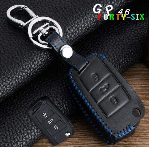 WorldCare® Leather Car te Key Cover Case Chain For 1 2 3 A5 A7 Rapid Fabia erb Accessories440041 | Pack of 1