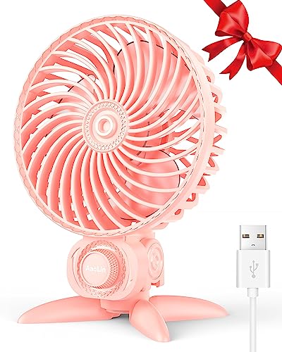 AaoLin USB Small Fan, Desk Fans with CVT Variable Speeds, Strong Cooling Airflow, Quiet Portable, Desktop Mini Personal Fan for Room, Home,Office, Bedroom-USB Powered