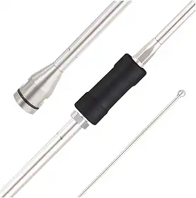 ANTENA ARGENTINA PARA RÁDIO PX MÓVEL BASE PROLONGADA COM BOBINA CENTRAL EM INOX B-2007 - AQUARIO