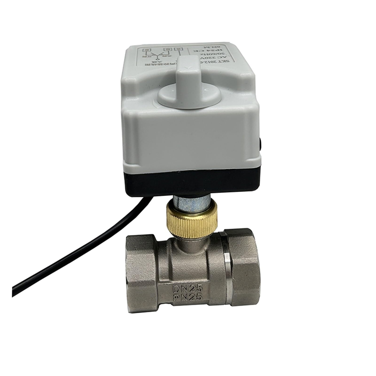 TREDSWQCV 1" Stainless Steel Motorized Ball Valve With Manual Switch 220V 12V 24V Three Wire Two Point Control Electric(220VAC)