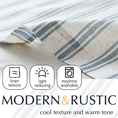 jinchan-Striped-Linen-Valance-Curtain-Blackout-Kitchen-Valance-for-Windows-Double-Layer-Valance-for-Living-Room-18-Inch-Striped-Print-Farmhouse-Window-Valance-Overlay-Valance-1-Panel-Blue-on-Beige jinchan Striped Linen Valance Curtain Blackout Kitchen Valance for Windows Double Layer Valance for Living Room 18 Inch Striped Print Farmhouse Window Valance Overlay Valance 1 Panel Blue on Beige