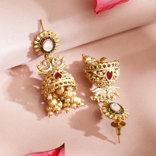 Image of Rubans Necklace Set Gold Plated Traditional Jewellery Gift for Women & Girls