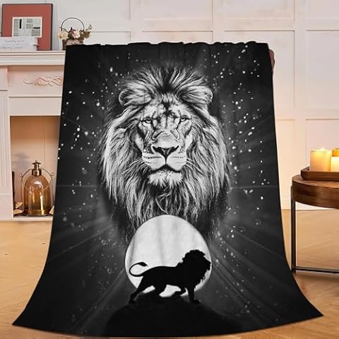 Xiilo Lion King Fleece Blanket Cover