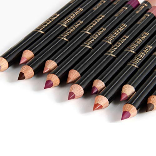 FRCOLOR Lápis Labiais 12 Peças de Longa Duração Make Up Lip Liners Natural Suave Forro Batom