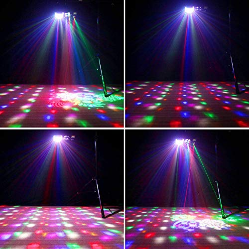 U`king Stage Lights Party Lights 4 In 1 Rgbw Mixed Lighting Effects Led Pattern Strobe Light Sound Activated For Disco Dj Lights Wedding Birthday Club Stage Lighting #TOP6