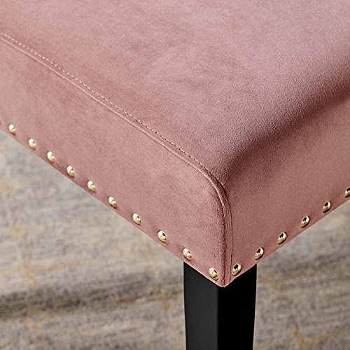 Modway Parcel Performance Velvet Dining Side Chairs - Set Of 2, Dusty Rose #TOP5