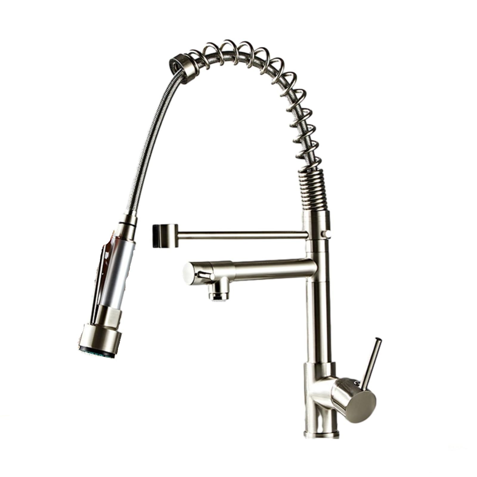 Faucet Kitchen Home Pull-Out Sink Basin Brushed Two Functions