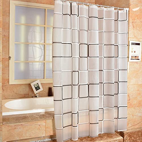 Modern Bathroom Shower Curtain, Waterproof Peva Plastic Sea Shell Shower Curtain Liner With Hooks Shower Curtain Liner 59 X79 In,12 Hooks Set #TOP22