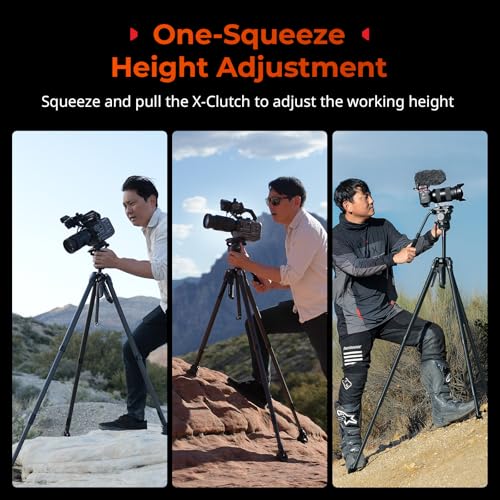 Image of SmallRig x Potato Jet Tribex Hydraulic Carbon Fiber Tripod, Fast Extend Camera Video Tripod with 4-Step Counterbalance Fluid Head 5755