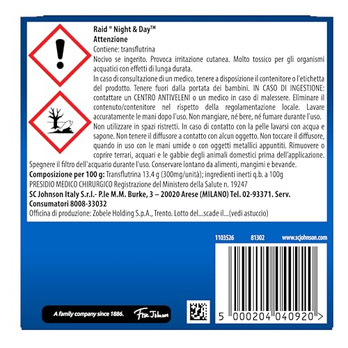 Raid Night & Day Nachfüllpackung, elektrischer Mückenschutz, geruchlos, sandfrei, Packung mit 3 Nachfüllpackungen – Ansicht 2