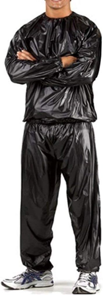 deanyi Heavy Duty Gym Workout Fitness Sauna Sweat Suit Slimmer Slimmimg Weight Loss Anti-Rip XL