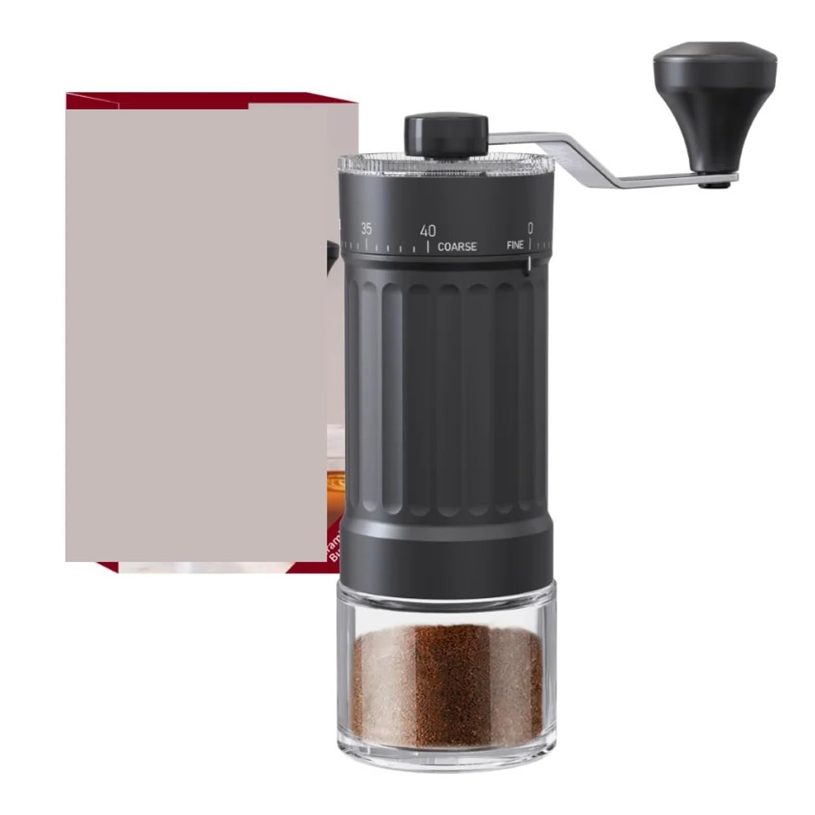 Macinacaffè manuale a manovella regolabile portatile con macinacaffè, compatibile for viaggi e uso domestico