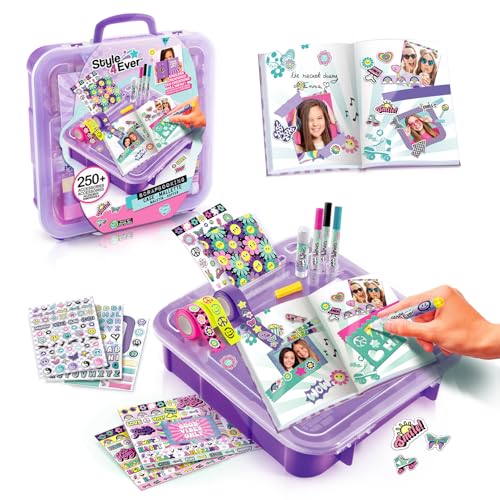 Canal Toys - Style 4 Ever - Maletín de Decoración con Diario - Kit con +250 Accesorios, Cintas Adhesivas, Pegatinas, Rotuladores, Plantillas - Scrapbooking Case - OFG289