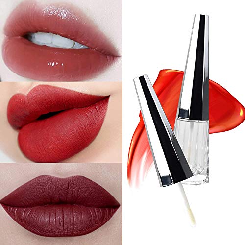 Healthcom 6 Pcs Empty Clear Lip Gloss Tubes Bottles Plastic Conical Bottles Cosmetic Container Refillable Lip Glaze Tube Vials Diamond Lip Balm Tube With Silver Lid Diy Lipstick Tube For Women Girl Makeup #TOP5