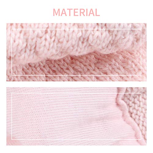 Bavst Baby Beanie Hat For Winter With Earfalp Cute Bear Kids Toddler Girls Boys Warm Knit Cap 0-2Years(Pink, S) #TOP3