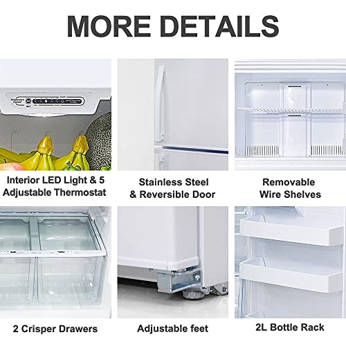 SMETA 18 Cu.Ft Top Freezer Refrigerator, 30” Apartment Size