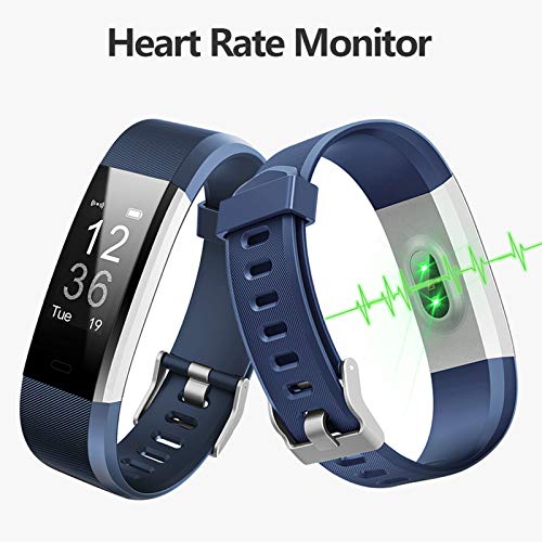 Lintelek Fitness Tracker with Heart Rate Monitor, Activity Tracker with Connected GPS, IP67 Waterproof Smart Fitness Band with Step Counter, Calorie Counter, Pedometer for Kids Women and Men