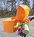 VOLTA Super Speed Style Cargo Bucket - Features Two Compartments - Easily Attaches to Handlebars and Comes On and Off - Compatible with Nearly All Bikes - Orange