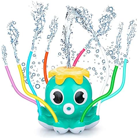 Kuzhi Outdoor Water Play Sprinklers for Kids Funny Water Toys of Summer in Backyard,Beach,Pool Toys for Kids(Green Octopus) Cover