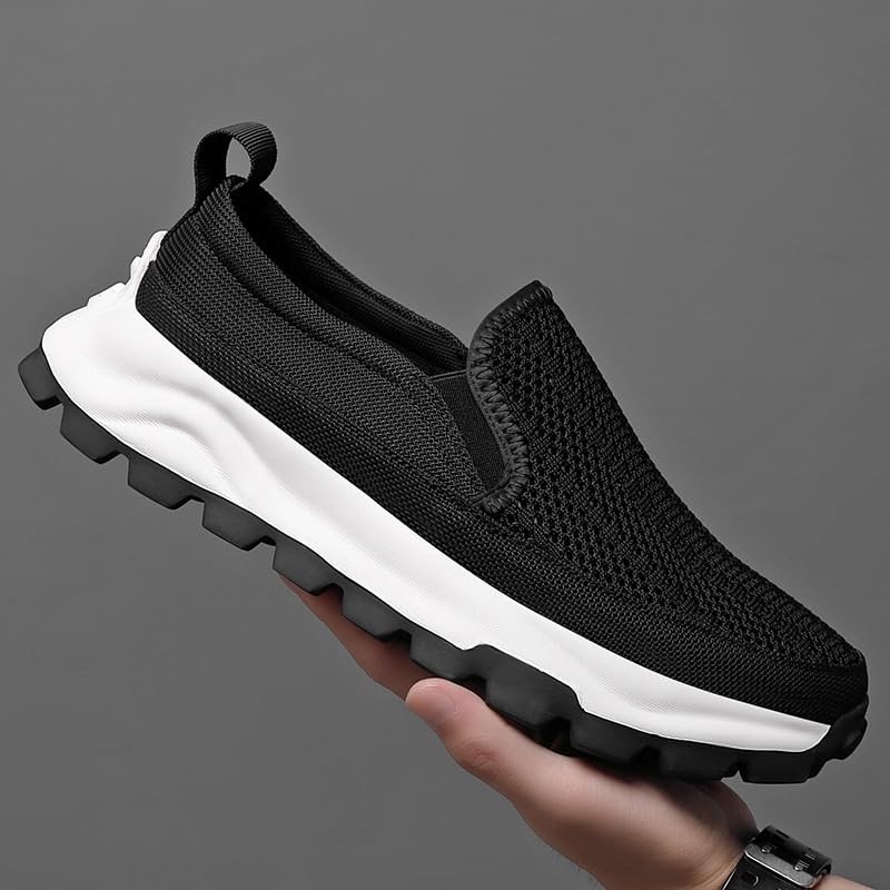 Modern Men's Slip-On Canvas Loafers Breathable Mesh Casual Summer Shoes with Durable Rubber Outsole2