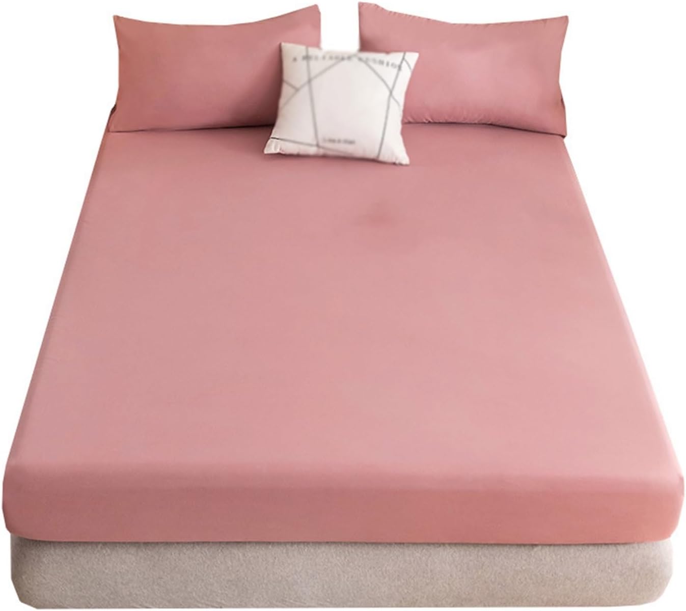 Bed Skirt Three-piece Washable Cover Air-Conditioner Soft Single-piece Mattress Elastic(180cmx220cm)