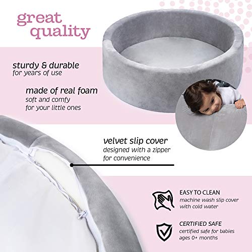 Hoovy Ball Pit Gray | Modern Ball Pit | Stylish Ball Pit | Foam Ball Bit | Extra Soft for Children and Toddlers | Makes a Great Gift (Just Ball Pit) - Thumbnail 6