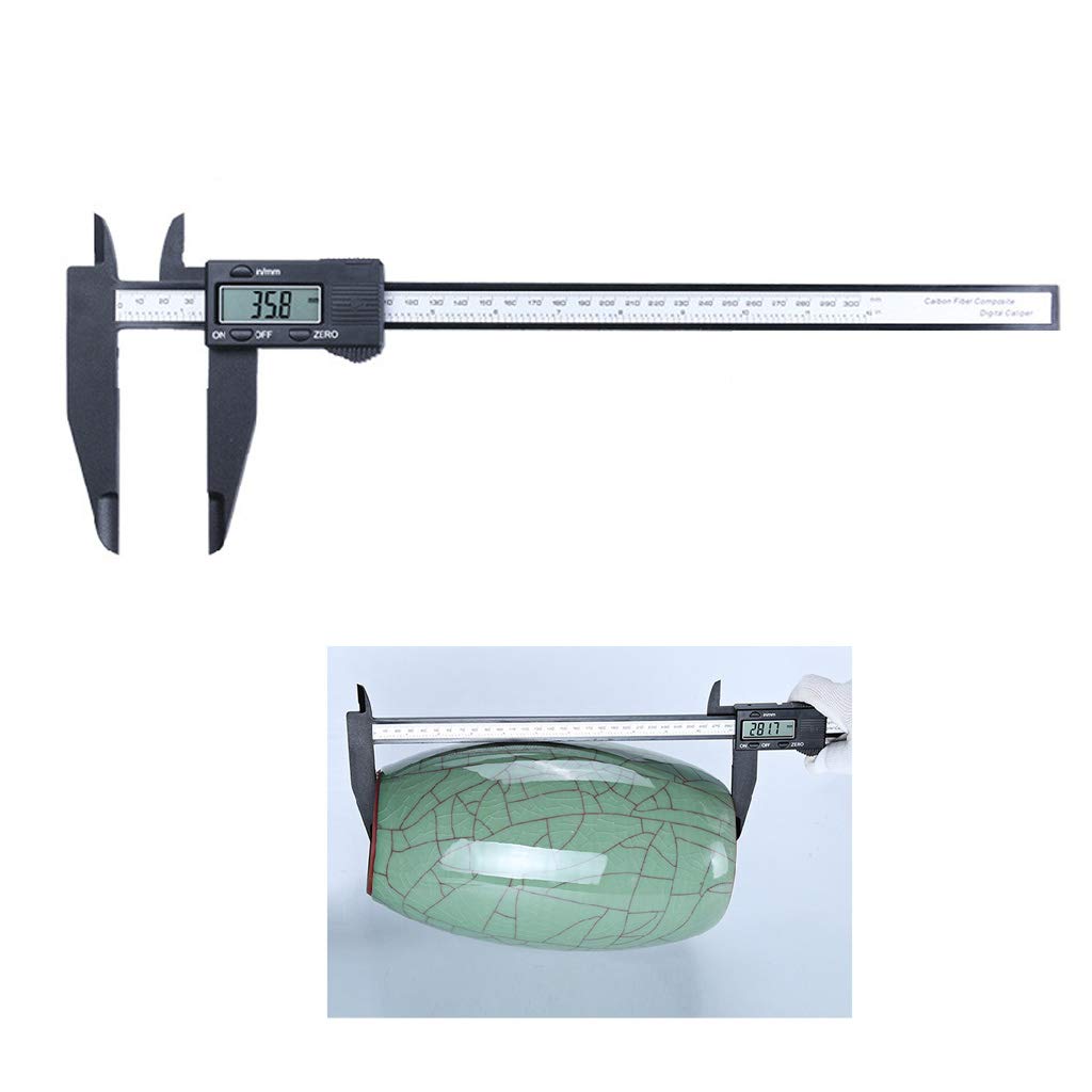 Labstandard Electronic Caliper, 12Inch 300Mm Electronic Digital Caliper Big Lcd Plastic Digital Vernier Caliper Micrometer Gauge Measuring Instrument