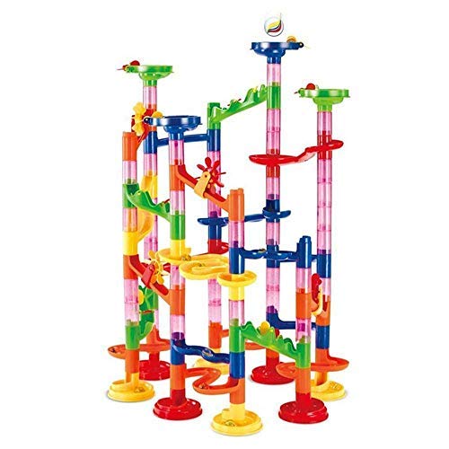 Chocozone Marble Run Track, Table Tennis Trainer & Building Blocks, 81pcs Rotating Blocks, Ages 3+ 3