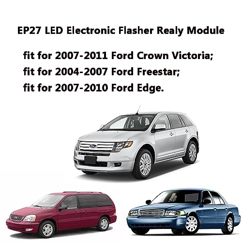 EP27 LED Flasher Relay 5 Pin Fit for Ford Explorer 1995-2010 | Expedition 2003-2011 | Excursion 2000-2005 | LED Electronic Turn Signal & Hazard Warn Realy, Stop Hyper Flash, EP27 Flasher Relay