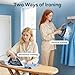 IRONDAY Steam Iron for Clothes 20s Fast Heating, 1700W Iron with 15.21oz Large Water Tank, 3-Way Auto shutoff, Burst Steam, Spray Mist, Anti-Drip, Self-Cleaning, Vertical Ironing for Home, Blue