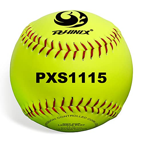 Phinix Slow-Pitch Softballs Cork Core For Practice (11 Inch,Box Of 12) #TOP10