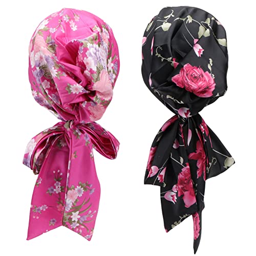 Lurrose Cappello da Notte Seta Cuffia da Notte per...