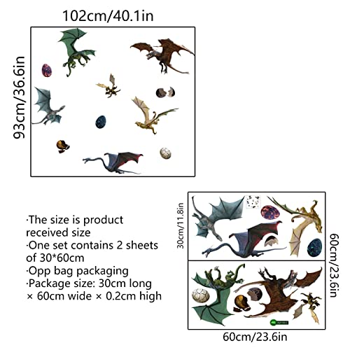 Dragon Eggs And Dragons Wall Decals Wall Stickers Peel And Stick Removable Decal Stick Diy Wall Art Murals For Bedroom Living Room Wall Decaoration #TOP1