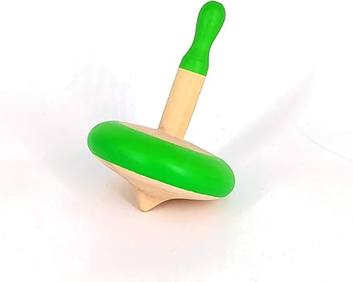 Shumee Juguete giratorio orgánico colorido hecho a mano, 1 unidadjuego, juguete giroscopio, juguetes educativos, juguetes de jardín de infantes,