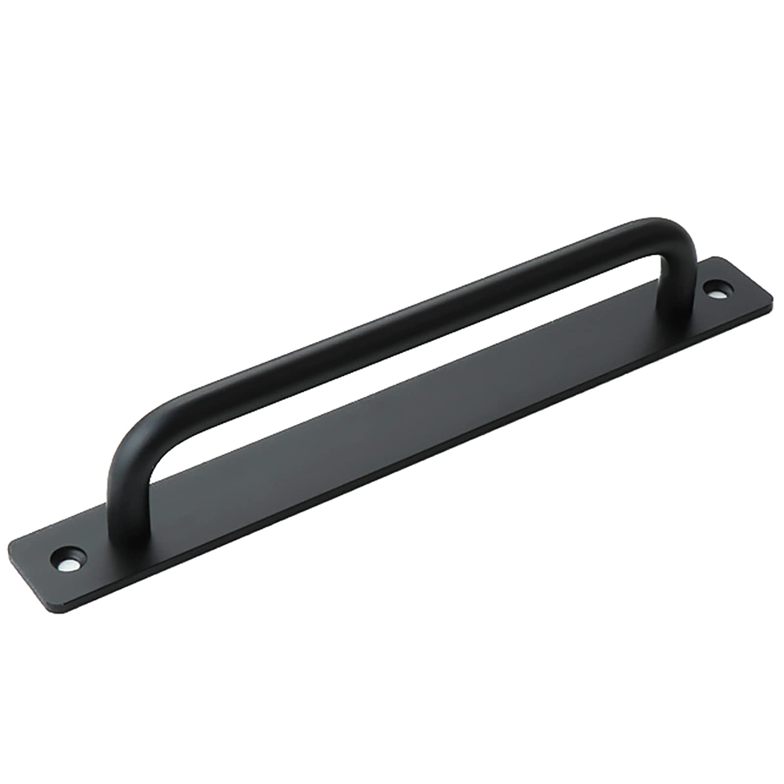 Heavy Duty Aluminum Alloy Pull and Flush Barn Door Handle - Modern Sliding Door Hardware(Black,180mm)