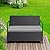 Greesum Patio Loveseat PE Rattan Wicker Outdoor Furniture with Soft Cushions & Built-in Storage Space for Lawn Garden Backyard, Black