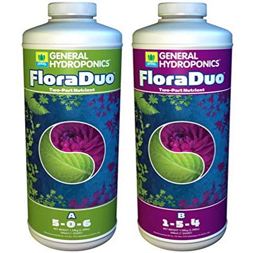 General Hydroponics 726.870.885 Floraduo A & B, 1 Quart fertilizers, Natural