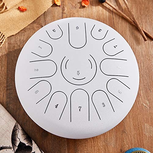 Steel Tongue Drum 13 Notas 12 Pulgadas Blanco miniatura 1