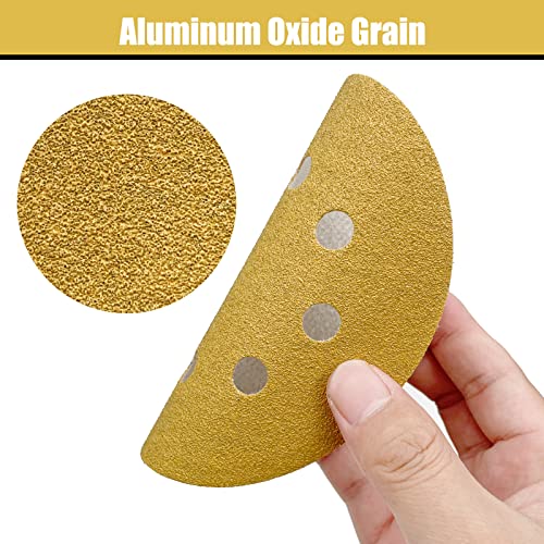Disques de ponçage 125mm lot de 100 abrasifs 8 trous grains assortis