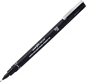 Caneta Técnica 0.5 mm Pin Fine Line, Uni-Ball, Preta, Blister com 1 unidade