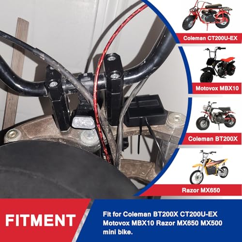 Image of 7 /8 22mm Handlebar Risers for Coleman CT200U-EX BT200X RB100 BTX200 Mega Moto Monster Moto MM-B80 Mini Bike Razor MX650 MX500 MX400 MX350 SX500 SSR 125 Apollo Dirt Pit Bike Quad Heavy Duty Black