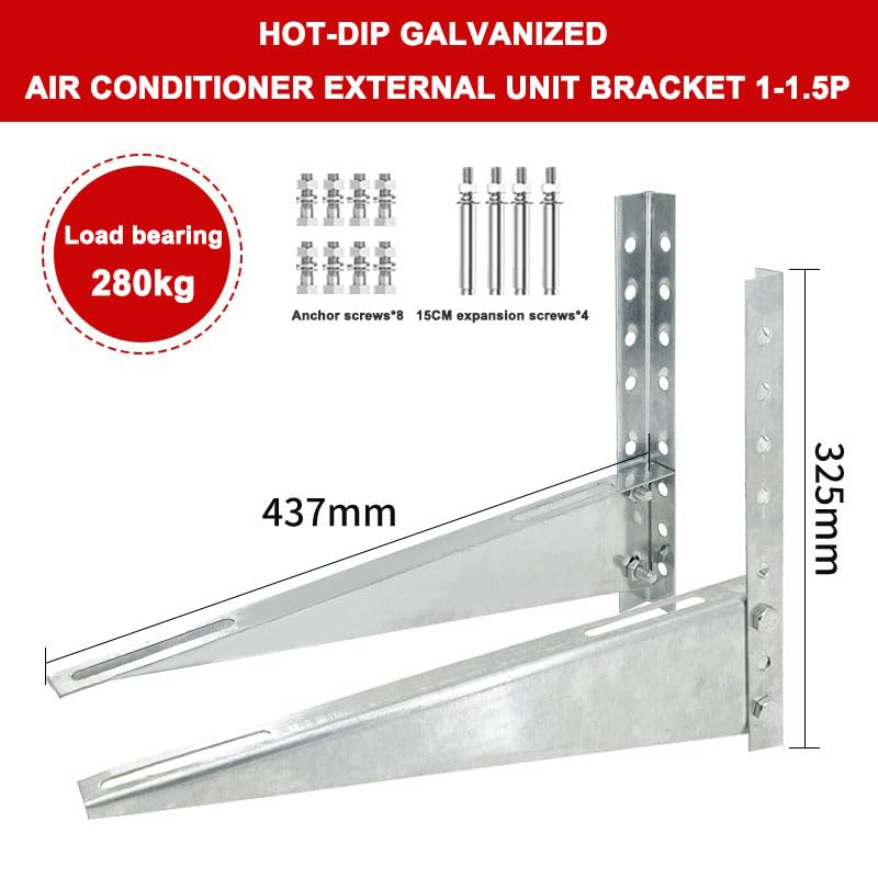 Support De Plafond Pour Unité Extérieure De Climatiseur Split - Acier Galvanisé - Capacité 136 Kg