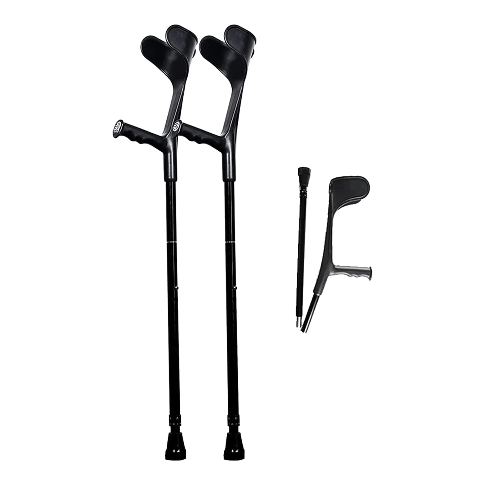 PAASHE Muletas portátiles 1 par de Bastones de antebrazo Codos de Aluminio Plegables Ligeros Bastones para Caminar con Agarre cómodo Bastón para Caminar