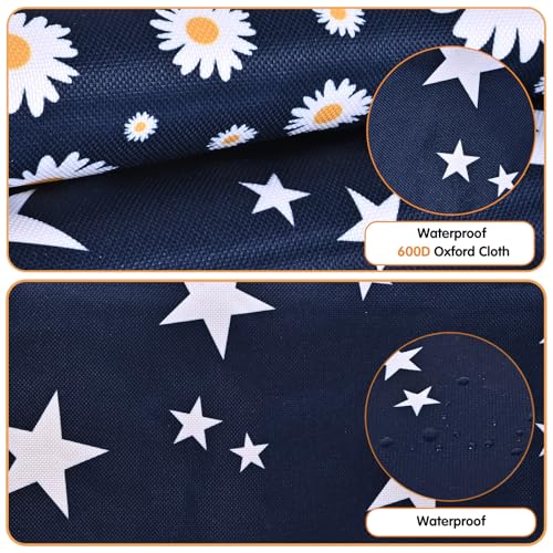 Upgraded Rabbits Hay Feeder Bag for Bunny, Guinea Pigs, Chinchillas - Hanging Washable 2-Hole Hay Dispenser with 600D Oxford Fabric, Small Animal Cage Accessories (Blue Star) - Image 5