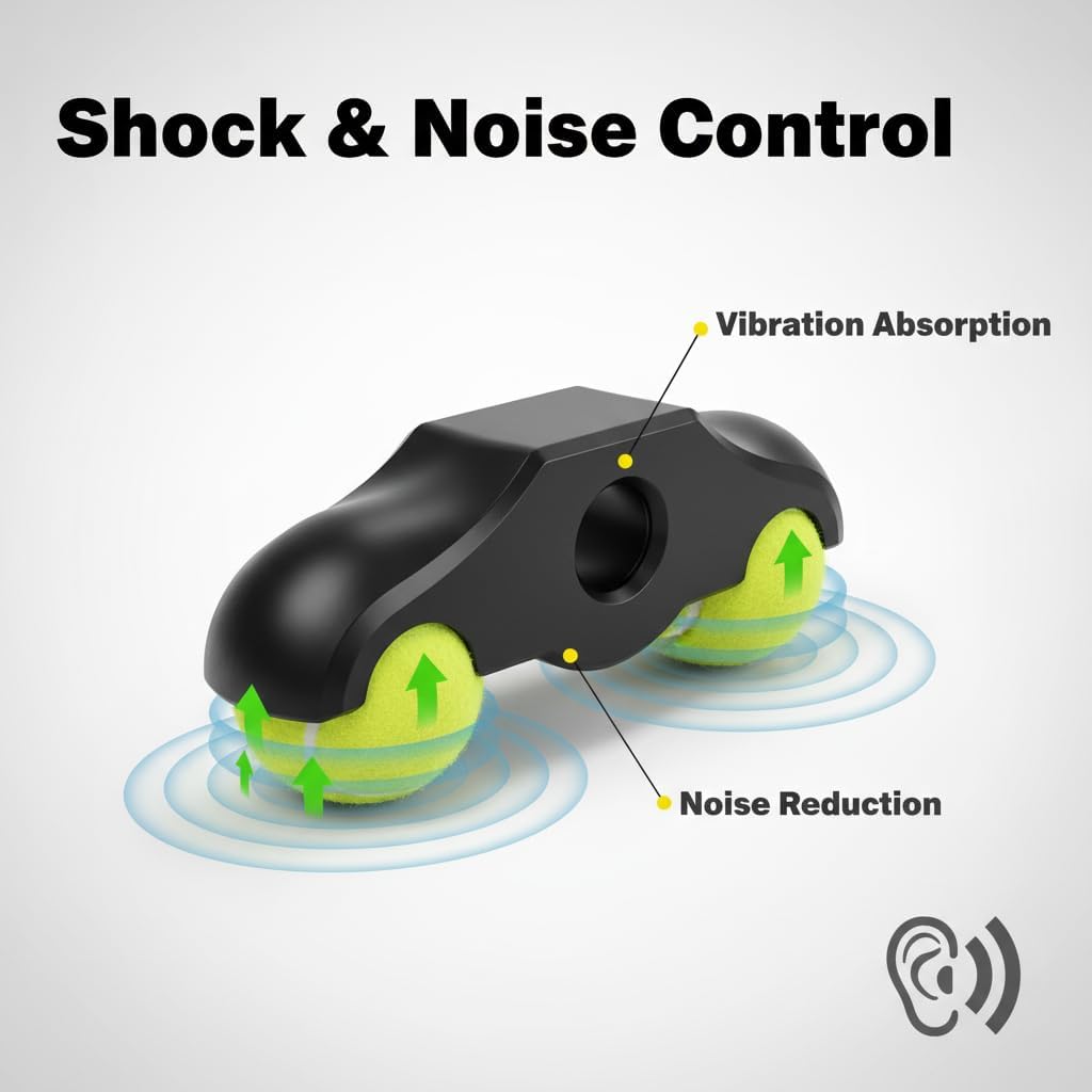4 Stück Rocker-Platten-Füße, tragbarer Wippplatten-Fahrradtrainer,Indoor Cycling Snap Rocker Feet Adapter, für den Wahoo Kickr Core 2 Rollentrainer, mit 8 Tennisbällen