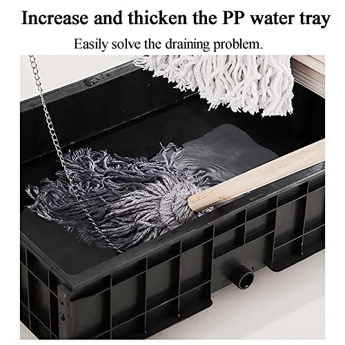 Soporte de pared para fregona y escoba, organizador montado en el suelo para suministros de limpieza, perfecto para lavanderías, escuelas, hospitales, restaurantes y fábricas