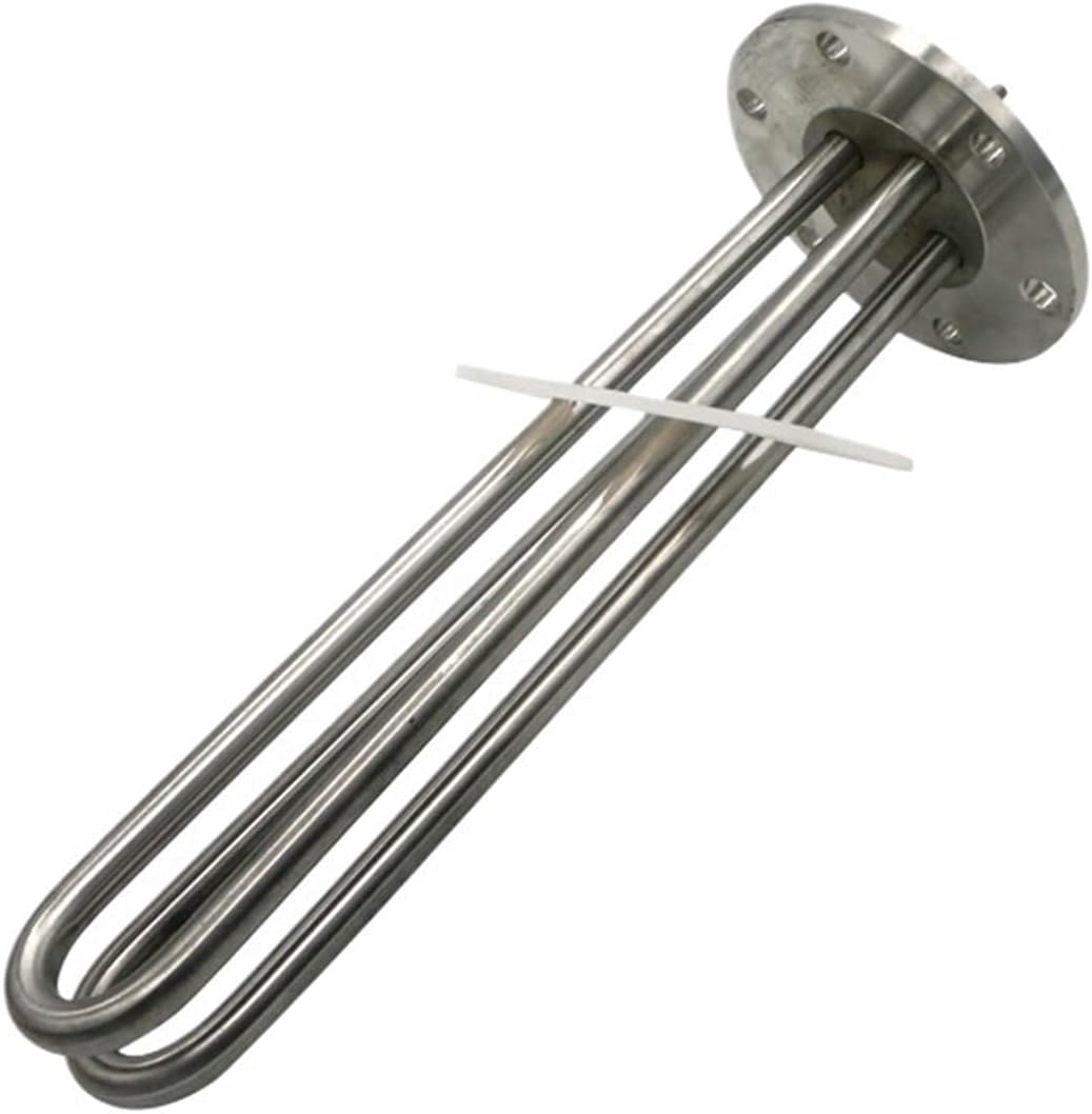 1Pcs Heating Element for Oil 220V Flange Disc Type,1KW/2KW Stainless Steel Heating Pipe for Heat-conducting Oil Stove(1KW 250L 304SUS)