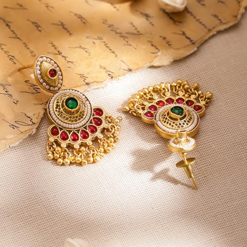 Image of Rubans Chandelier Earrings Traditional Festive Jewellery Gift for Women & Girls